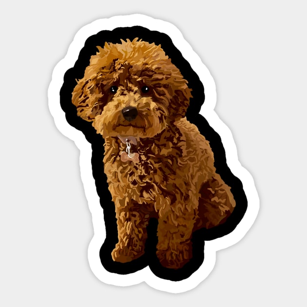 Ginger the Toy Poodle Poodle Sticker TeePublic